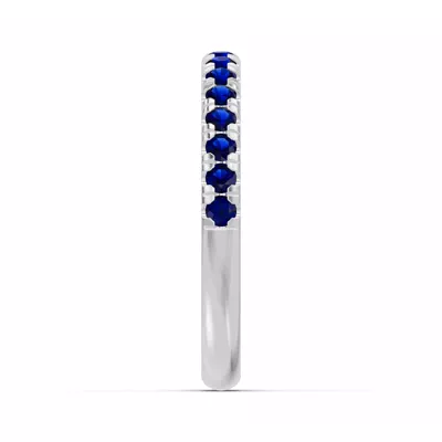 Marigold Grand Pavé Sapphire Band