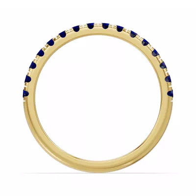 Marigold Grand Pavé Sapphire Band
