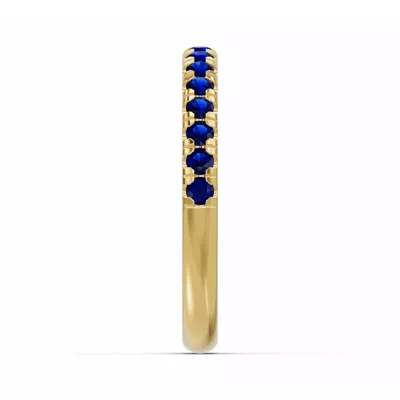 Marigold Grand Pavé Sapphire Band