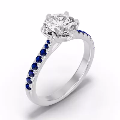 Marigold Grand Tulip Inspired Sapphire Engagement Ring