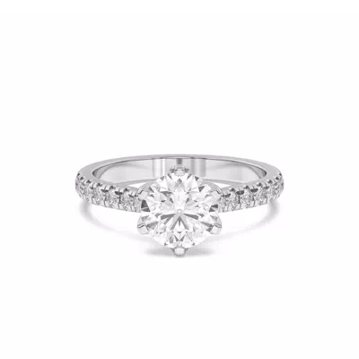 Marigold Grand Tulip Inspired 6 Prong Lab Engagement Ring