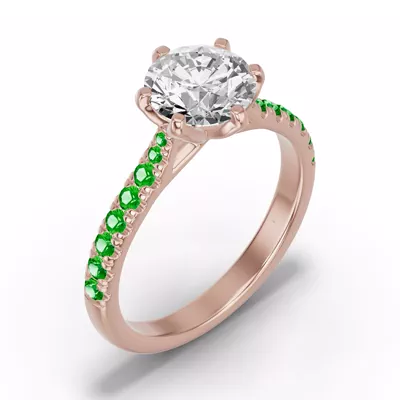 Marigold Grand Tulip-Inspired Tsavorite Engagement Ring