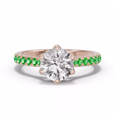 Marigold Grand Tulip Inspired Tsavorite Engagement Ring