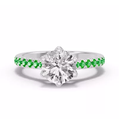 Marigold Grand Tulip-Inspired Tsavorite Engagement Ring