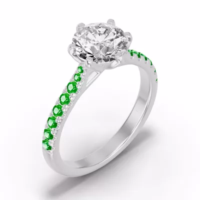 Marigold Grand Tulip-Inspired Tsavorite Engagement Ring