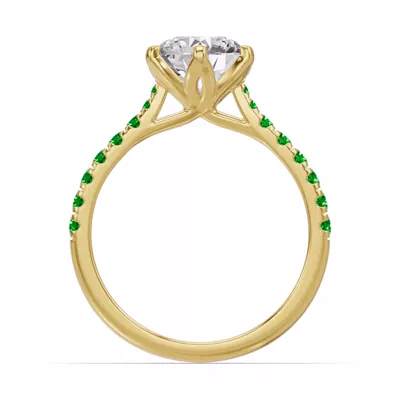 Marigold Grand Tulip-Inspired Tsavorite Engagement Ring