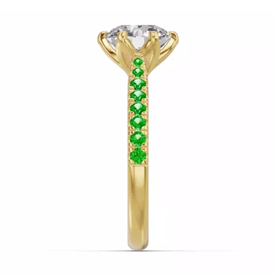 Marigold Grand Tulip-Inspired Tsavorite Engagement Ring