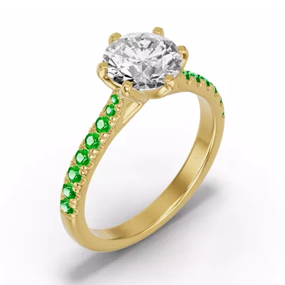 Marigold Grand Tulip Inspired Tsavorite Engagement Ring