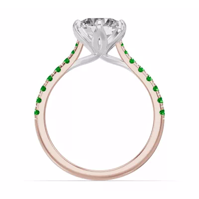 Marigold Grand Tulip Inspired Tsavorite Two-Tone Engagement Ring