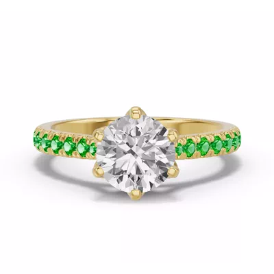Marigold Grand Tulip Inspired Tsavorite Engagement Ring