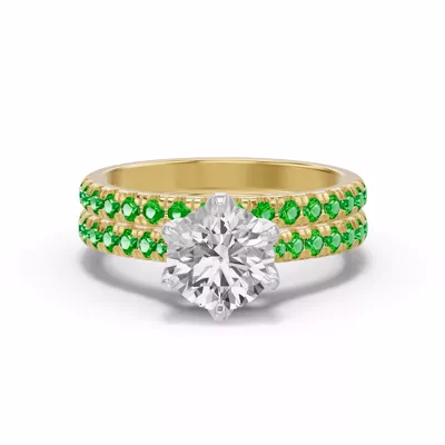 Marigold Grand Pavé Tsavorite Band