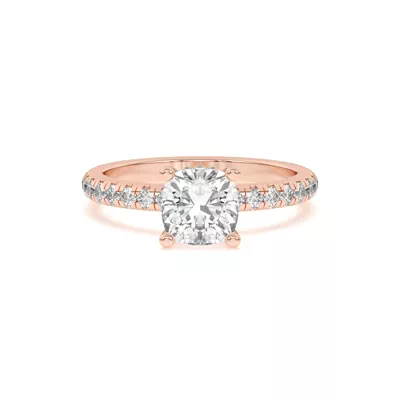 Marie Grand Hidden Halo Lab Pavé Engagement Ring