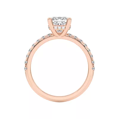 Marie Grand Hidden Halo Lab Pavé Engagement Ring