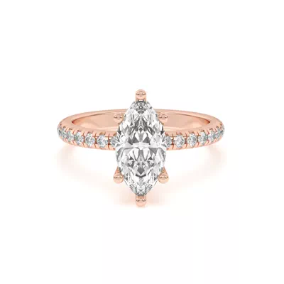 Marie Grand Hidden Halo Lab Pavé Engagement Ring