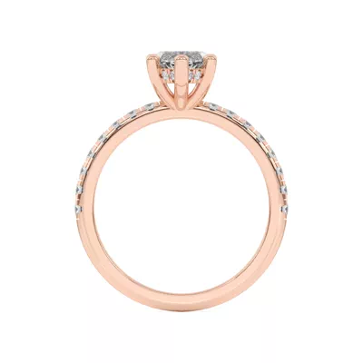 Marie Grand Hidden Halo Lab Pavé Engagement Ring
