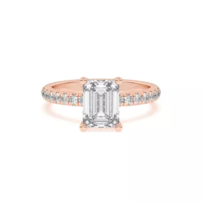 Marie Grand Hidden Halo Lab Pavé Engagement Ring