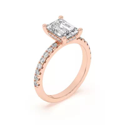 Marie Grand Hidden Halo Lab Pavé Engagement Ring