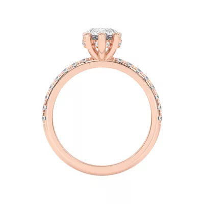 Marie Grand Hidden Halo Lab Pavé Engagement Ring