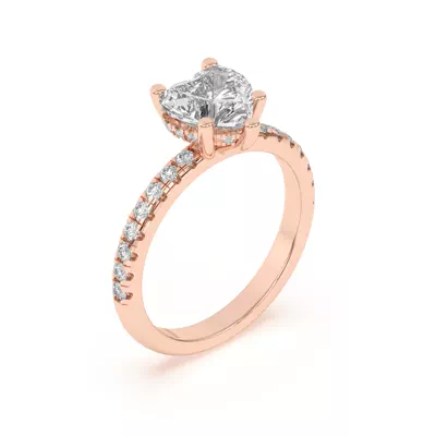 Marie Grand Hidden Halo Lab Pavé Engagement Ring