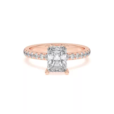 Marie Grand Hidden Halo Lab Pavé Engagement Ring