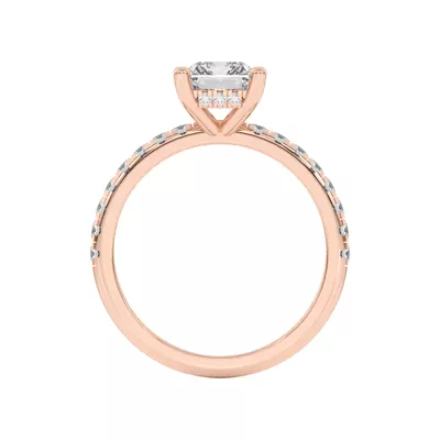 Marie Grand Hidden Halo Lab Pavé Engagement Ring