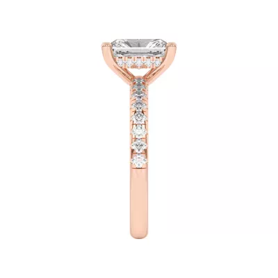 Marie Grand Hidden Halo Lab Pavé Engagement Ring