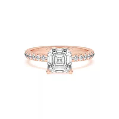Marie Grand Hidden Halo Lab Pavé Engagement Ring