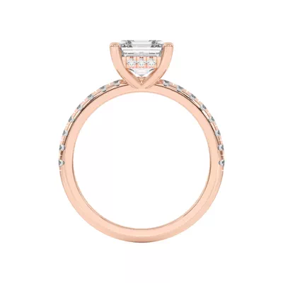 Marie Grand Hidden Halo Lab Pavé Engagement Ring