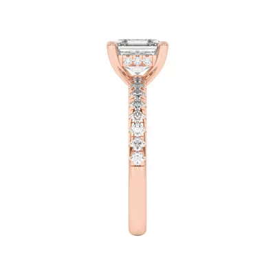 Marie Grand Hidden Halo Lab Pavé Engagement Ring