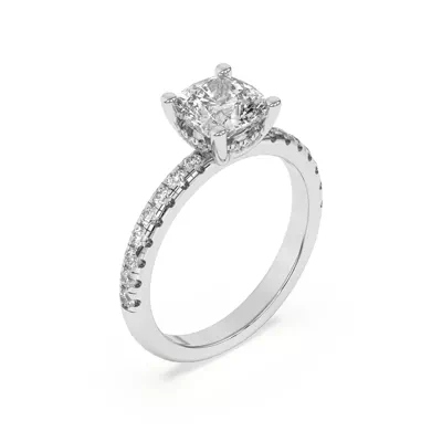 Marie Grand Hidden Halo Lab Pavé Engagement Ring