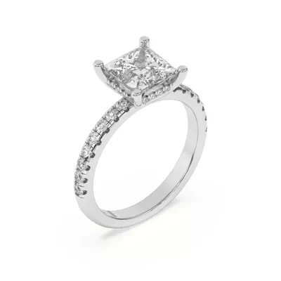 Marie Grand Hidden Halo Lab Pavé Engagement Ring