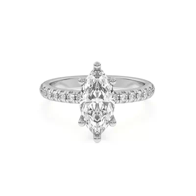 Marie Grand Hidden Halo Lab Pavé Engagement Ring