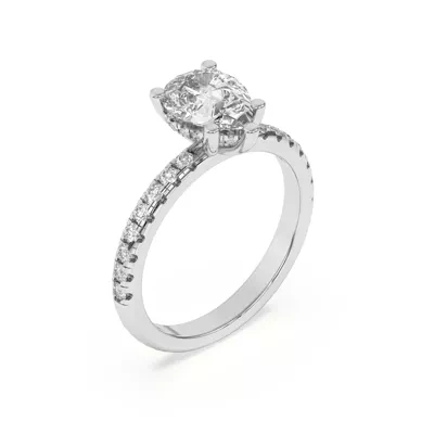 Marie Grand Hidden Halo Lab Pavé Engagement Ring