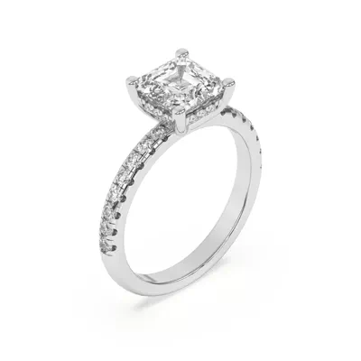 Marie Grand Hidden Halo Lab Pavé Engagement Ring