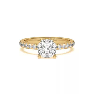 Marie Grand Hidden Halo Lab Pavé Engagement Ring
