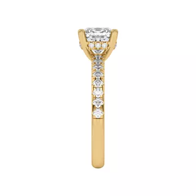 Marie Grand Hidden Halo Lab Pavé Engagement Ring