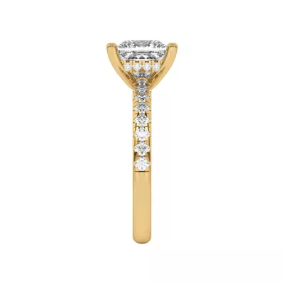 Marie Grand Hidden Halo Lab Pavé Engagement Ring
