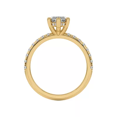 Marie Grand Hidden Halo Lab Pavé Engagement Ring
