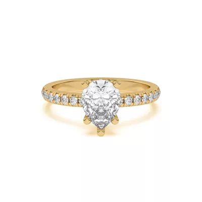 Marie Grand Hidden Halo Lab Pavé Engagement Ring