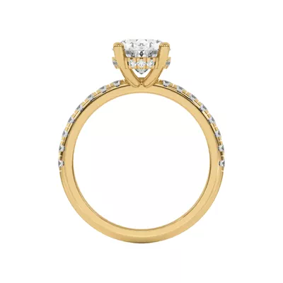 Marie Grand Hidden Halo Lab Pavé Engagement Ring