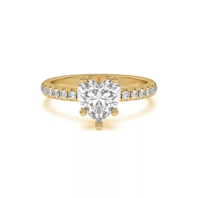 Marie Grand Hidden Halo Lab Pavé Engagement Ring