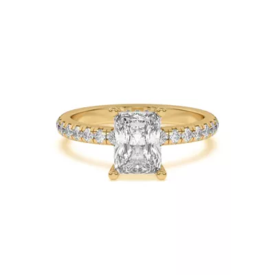 Marie Grand Hidden Halo Lab Pavé Engagement Ring