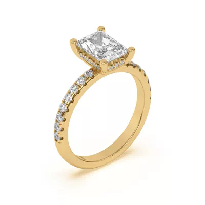 Marie Grand Hidden Halo Lab Pavé Engagement Ring