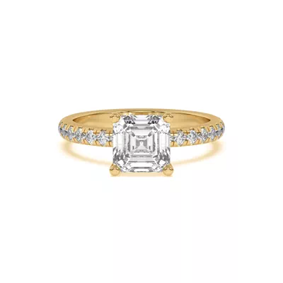 Marie Grand Hidden Halo Lab Pavé Engagement Ring
