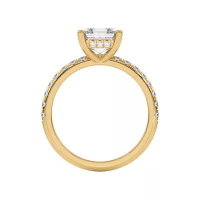 Marie Grand Hidden Halo Lab Pavé Engagement Ring