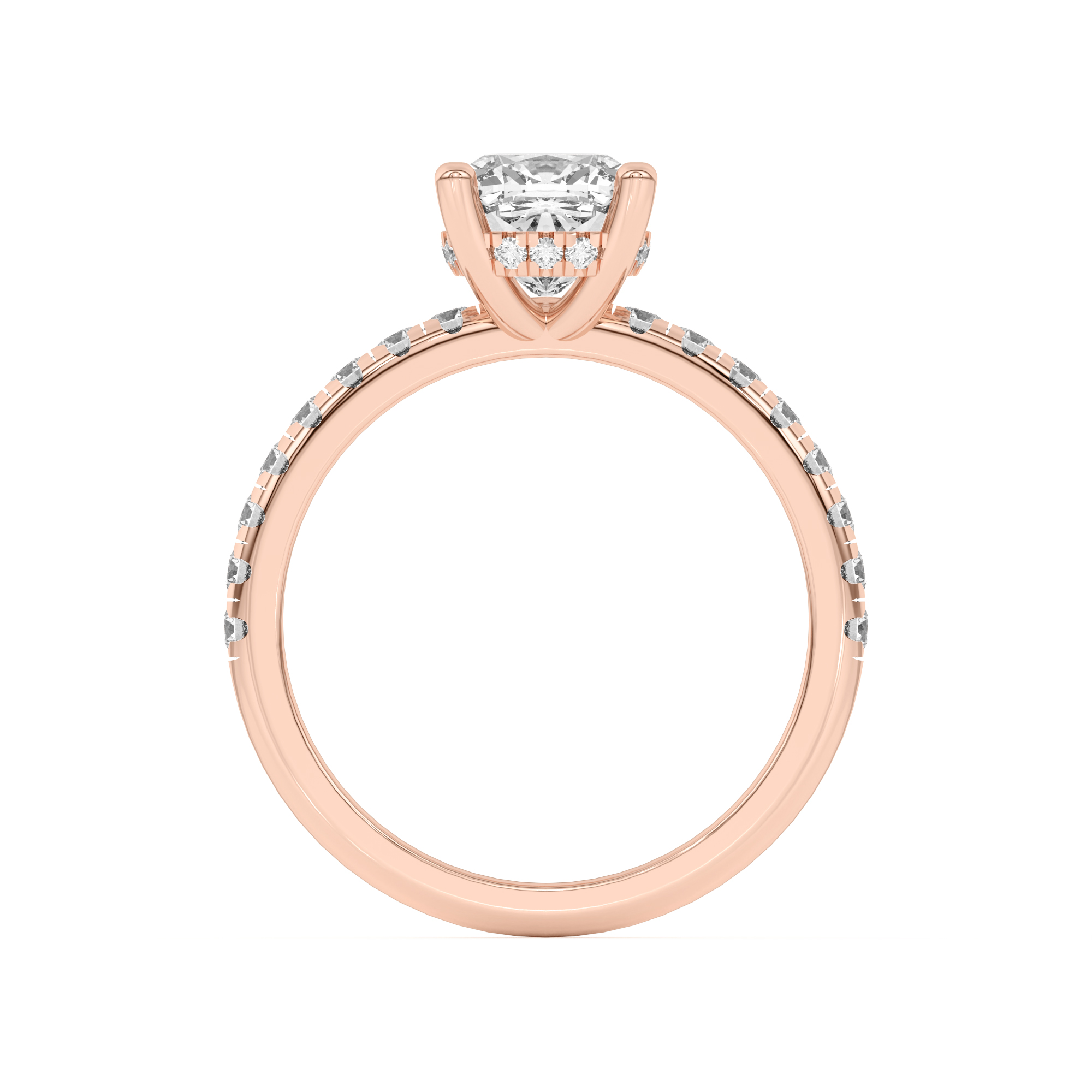 Marie Grand Hidden Halo Lab Pavé Engagement Ring