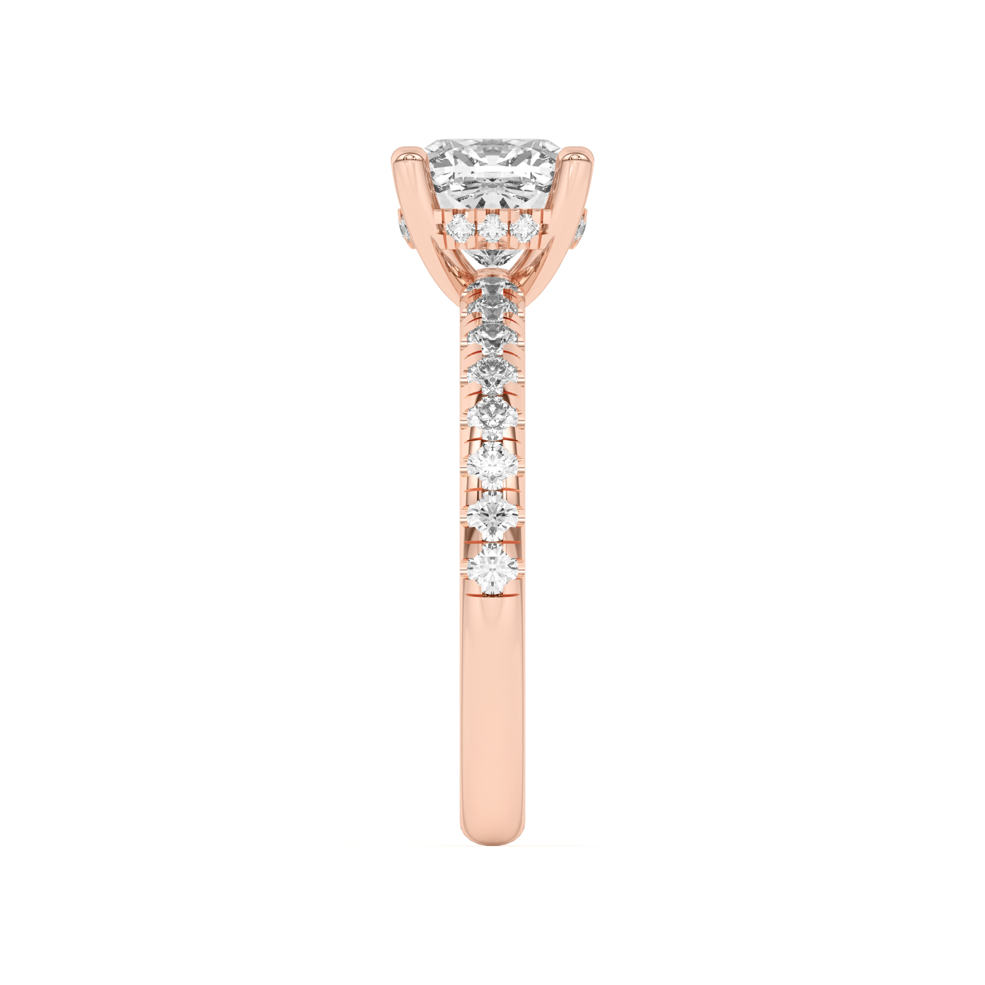 Marie Grand Hidden Halo Lab Pavé Engagement Ring