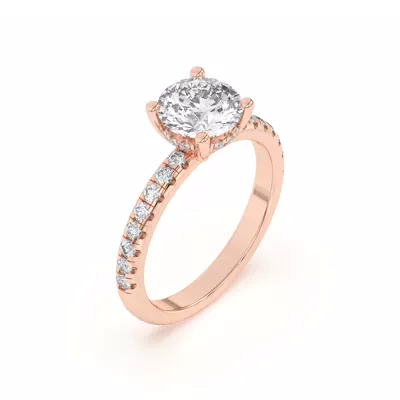 Marie Grand Hidden Halo Lab Pavé Engagement Ring