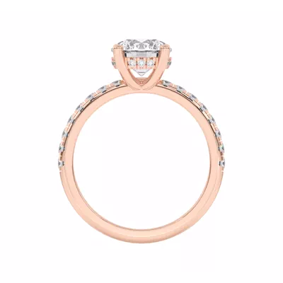 Marie Grand Hidden Halo Lab Pavé Engagement Ring