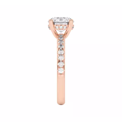 Marie Grand Hidden Halo Lab Pavé Engagement Ring